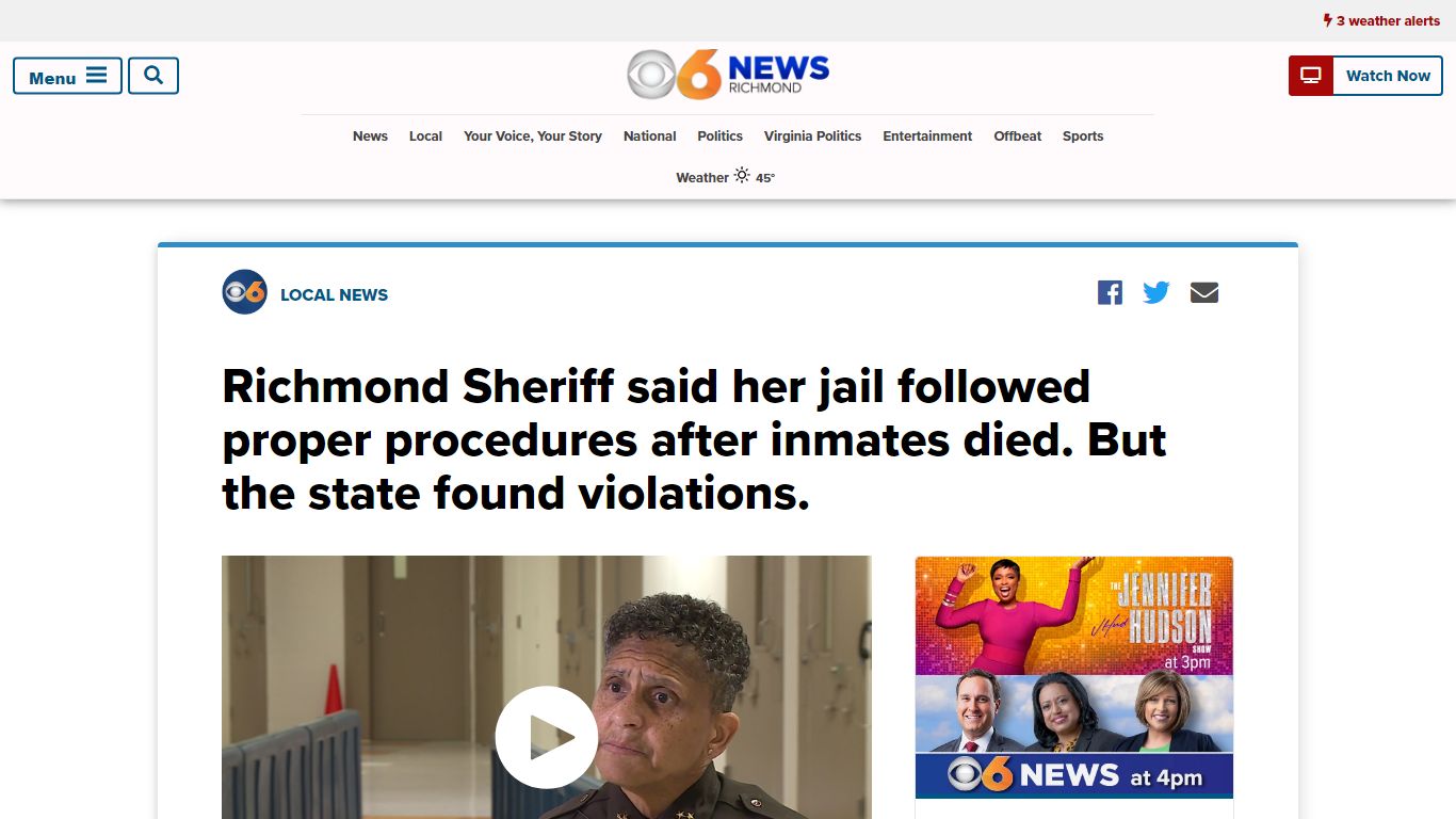 Richmond Sheriff said her jail followed proper procedures after inmates ...